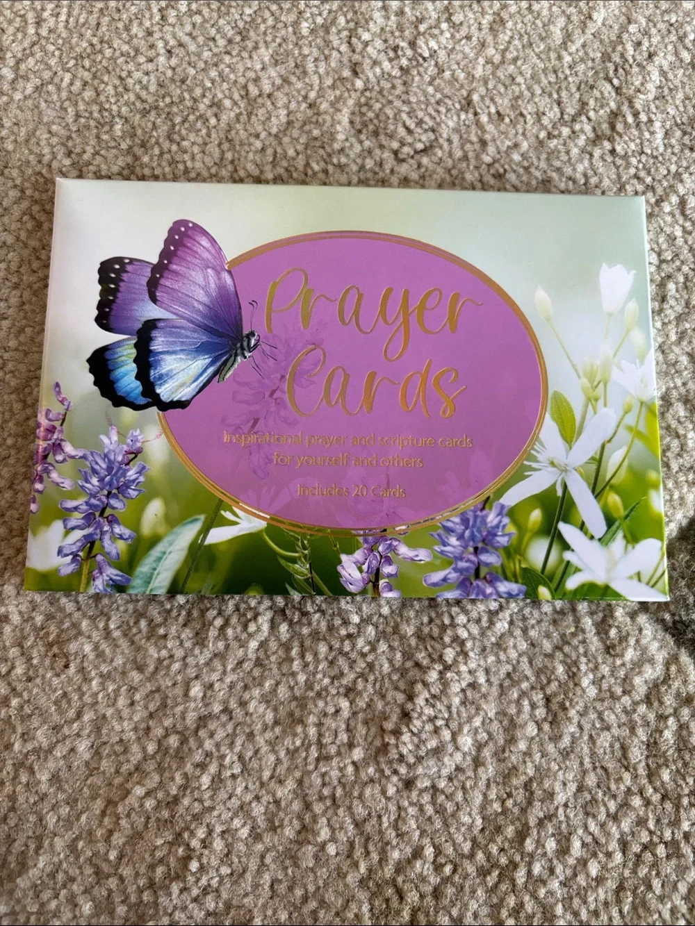 Prayer Cards Box Set - Purple & Blue Floral Designs